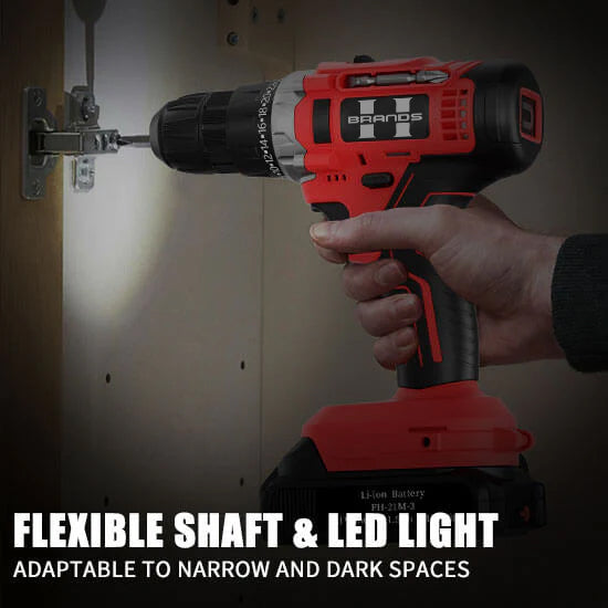 HyperTool Professional Power Tools 21V Cordless Drill and Screwdriver Set with Compact Drill Bits and 28 Tool Sets with Drill (FH-28SETS-2)