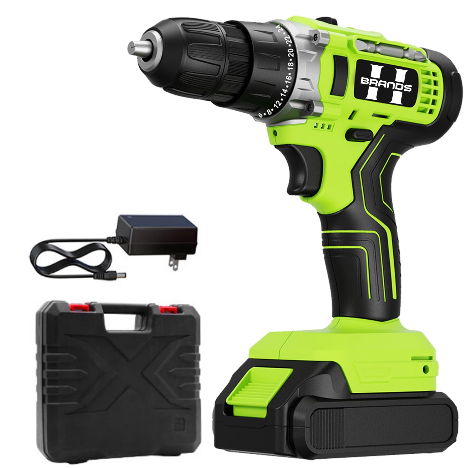 HyperTool 21v High Quality Cordless Electric Screwdriver Drill Lithium Battery Variable Speed Brushed Motor Power Tools Set (FH-6918S)