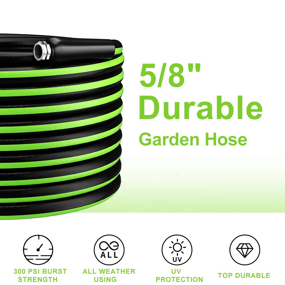 HyperHose Factory High Pressure PVC Garden Hose Flexible 5/8" Inner Diameter 25FT-100FT for Gardens CNS Standard