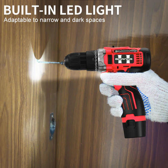 HyperTool Home Improvement and DIY Projects 12V Cordless Drill 28 Sets with Versatile Drill Kits and Essential Tools (FH-28SETS-1)