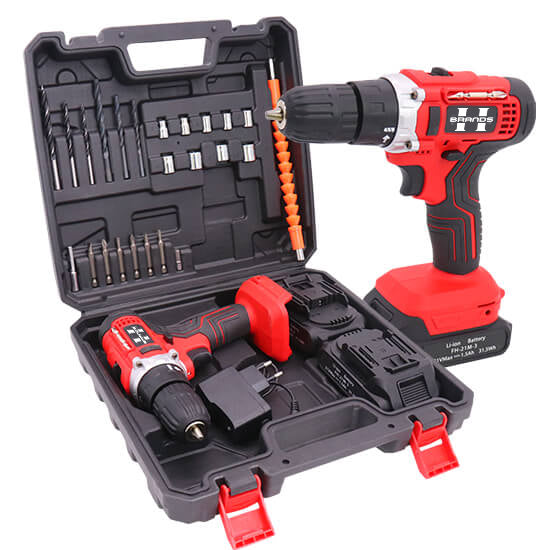 HyperTool Professional Power Tools 21V Cordless Drill and Screwdriver Set with Compact Drill Bits and 28 Tool Sets with Drill (FH-28SETS-2)