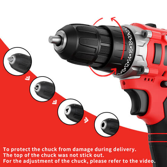HyperTool Professional Power Tools 21V Cordless Drill and Screwdriver Set with Compact Drill Bits and 28 Tool Sets with Drill (FH-28SETS-2)