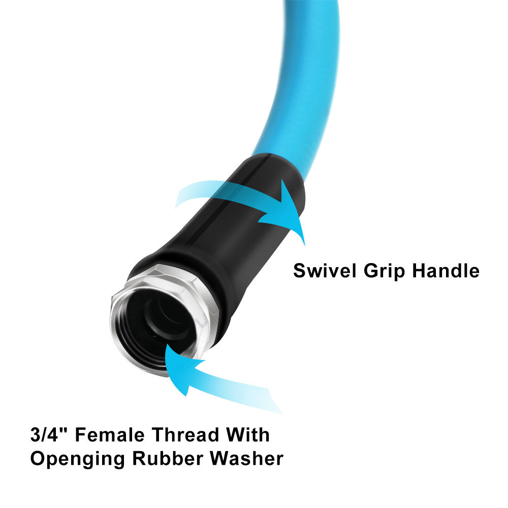 HyperHose Factory 25FT High Quality PVC and Rubber Garden Hose Hot Sale 3 -Layer PVC Hose Irrigation Water Hose for Garden