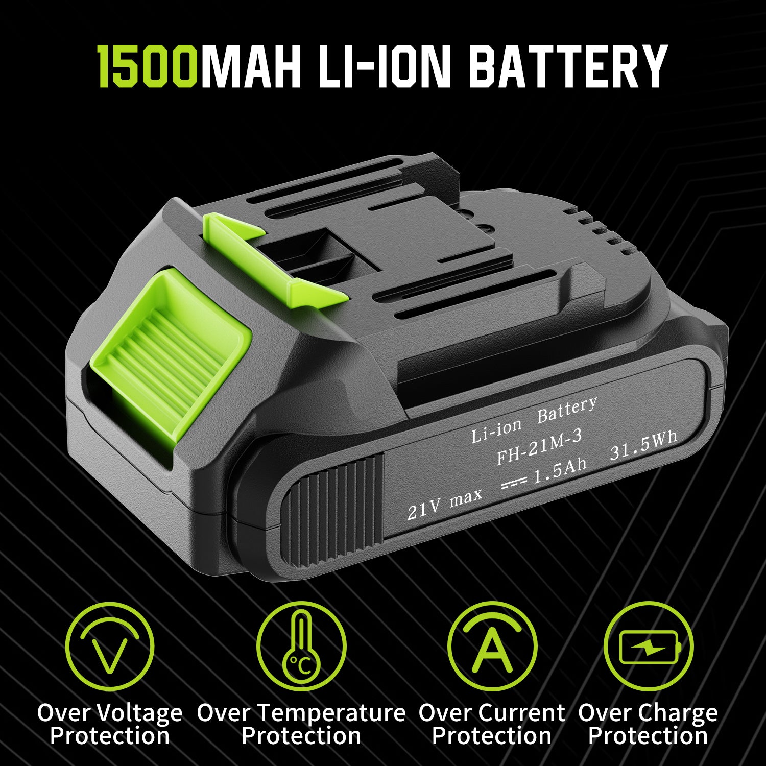 HyperTool 21v High Quality Cordless Electric Screwdriver Drill Lithium Battery Variable Speed Brushed Motor Power Tools Set (FH-6918S)
