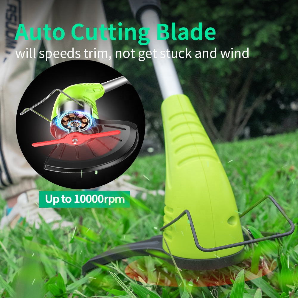 HyperTool Factory High Quality Cordless 2-Stroke Electric Grass Cutter Battery Operated Yard Trimmer (FH-GT120)