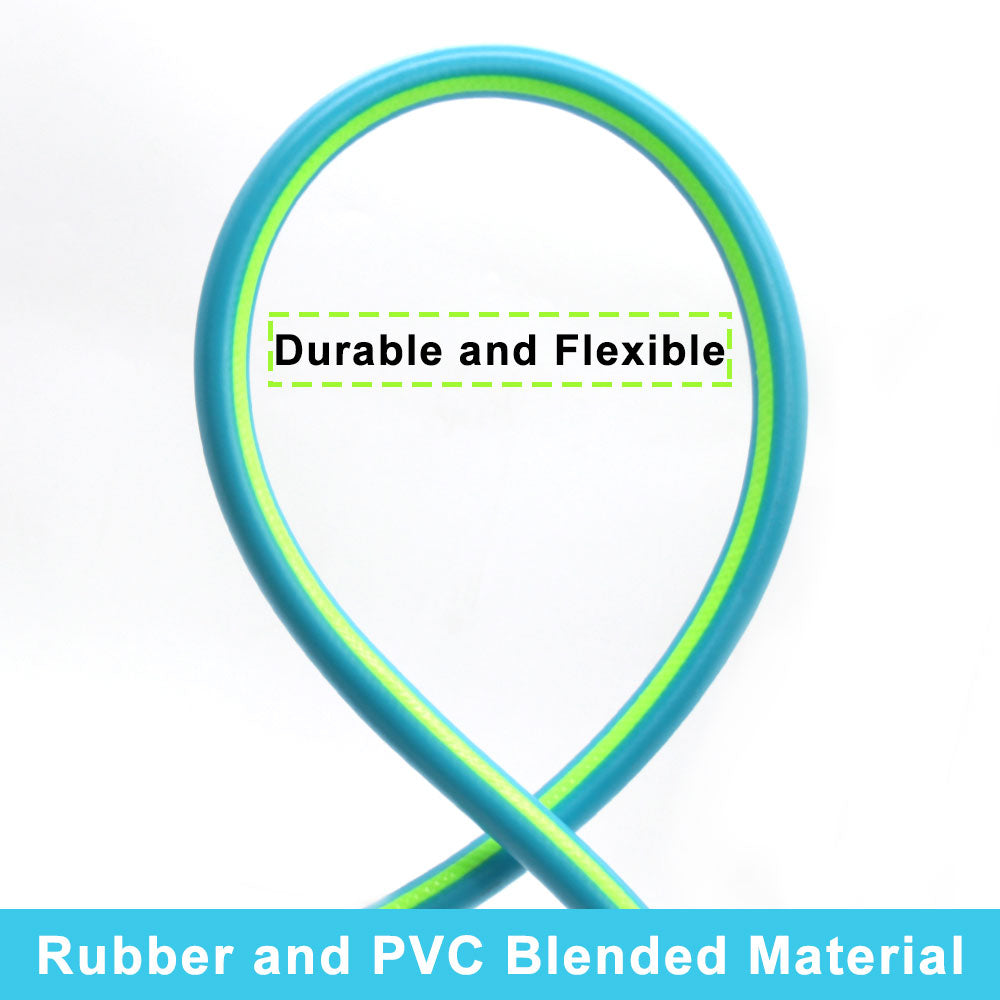 HyperHose Factory 25FT High Quality PVC and Rubber Garden Hose Hot Sale 3 -Layer PVC Hose Irrigation Water Hose for Garden